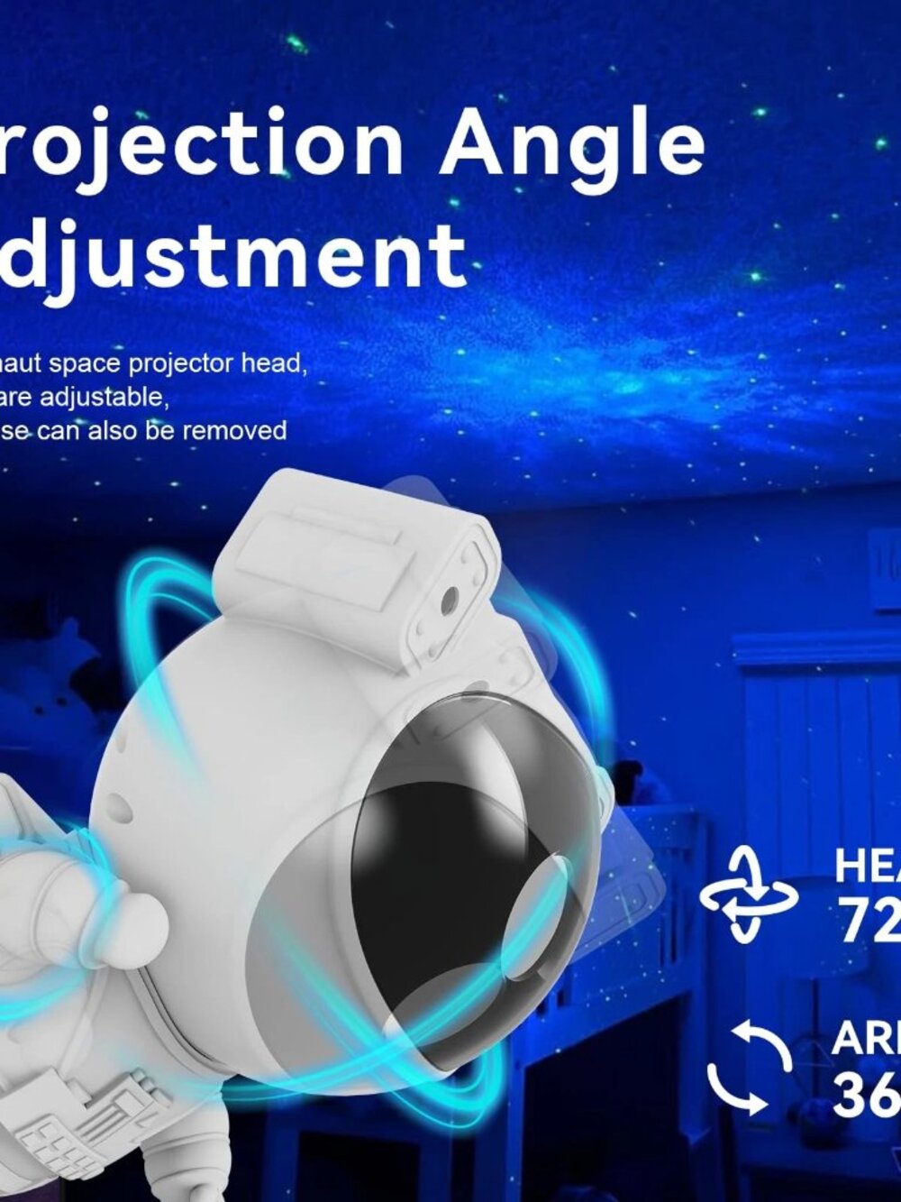 Astronaut Galaxy Star Projector Night Light - Space Buddy Projector with Remote - Picture 9 of 9